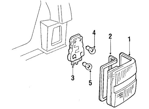1987 Audi 4000 Quattro Tail Lamps Diagram