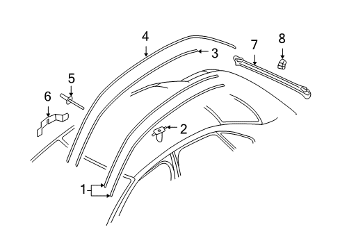 2007 Audi S4 Exterior Trim - Roof