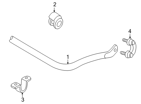 1997 Audi A4 Quattro Stabilizer Bar & Components Diagram 2