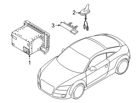 2011 Audi TT Quattro Navigation System Components