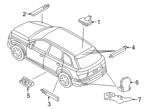 2024 Audi Q7 Antenna & Radio Diagram