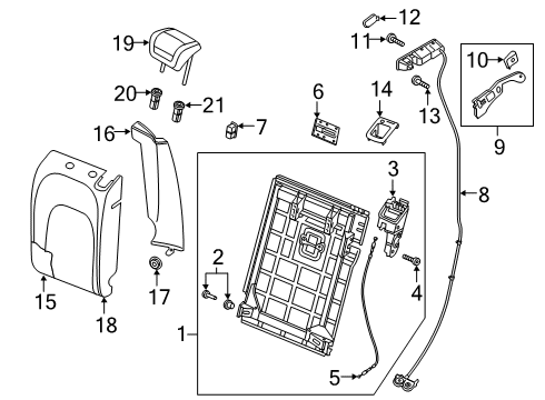 2021 Audi e-tron Quattro Cover Diagram for 8W0-885-879-B-JD1