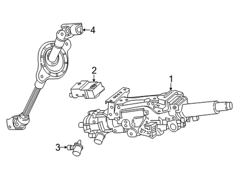 2024 Audi RS7 Sportback Steering Column Assembly Diagram