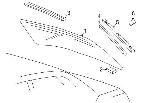 1996 Audi A4 Reveal Moldings Diagram