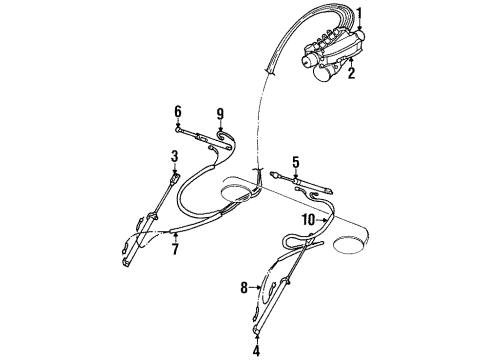 1995 Audi Cabriolet Motor & Components Diagram