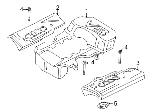 2003 Audi A6 Quattro Engine Appearance Cover
