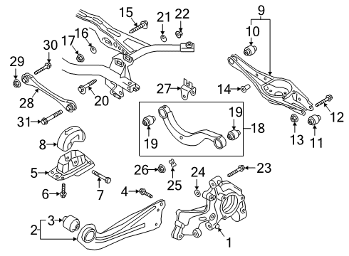 2022 Audi Q3 Trailing Arm Diagram for 5QF-505-223-C