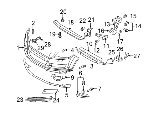 2007 Audi Q7 Outer Grille Diagram for 4L0-807-681-01C