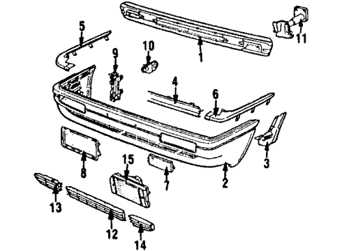 1985 Audi 4000 Quattro Front Bumper Diagram