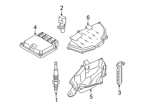 2016 Audi A6 Quattro Control Module Diagram for 4G0-907-401-AA
