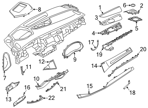2025 Audi Q7 Instrument Panel Components