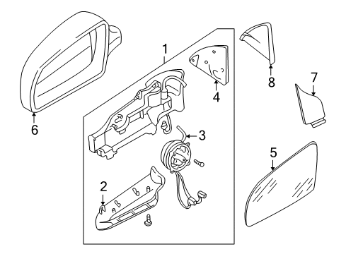 2005 Audi S4 Mirrors Diagram 2