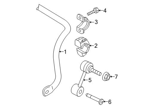 2017 Audi Q3 Stabilizer Bar & Components Diagram 5