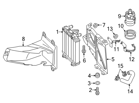 2016 Audi A7 Quattro Radiator Bracket Diagram for 4G0-121-261-F