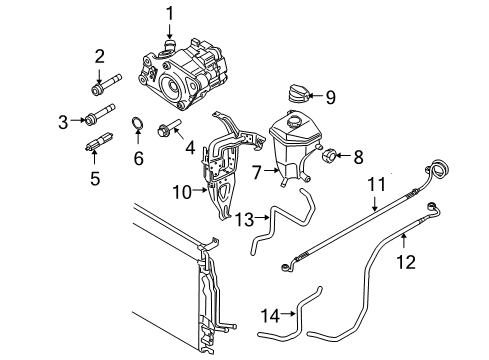 2009 Audi A8 Quattro P/S Pump & Hoses Diagram 2