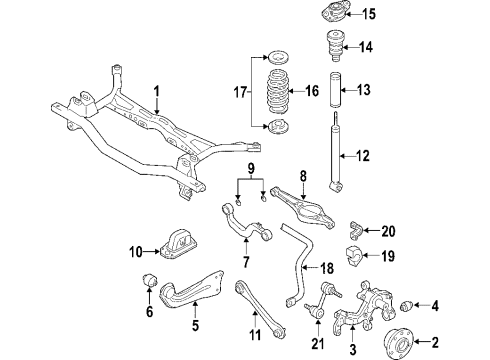 2006 Audi A3 Quattro Stabilizer Bar & Components Diagram