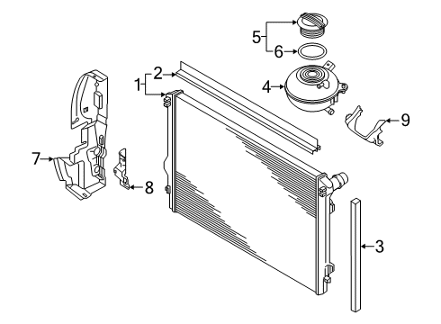 2019 Audi S3 Radiator & Components Diagram 4
