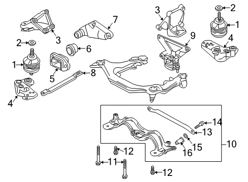 2003 Audi A4 Engine & Trans Mounting Diagram 9