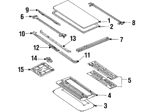 1985 Audi 5000 Sunroof Diagram