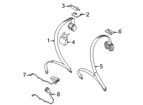 2024 Audi e-tron GT Outer Belt Assembly Diagram for 9J1-857-805-M-A23