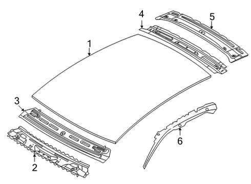 2024 Audi e-tron GT Roof & Components Diagram 2