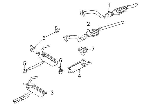 1998 Audi A6 Exhaust System