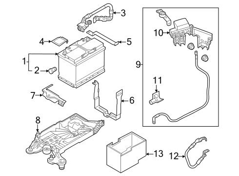 2024 Audi A3 Bracket Diagram for 5WA-915-331-B
