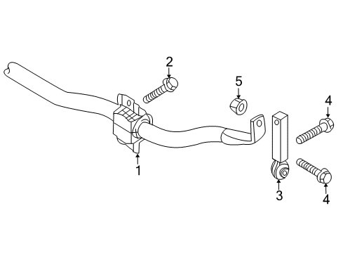 2018 Audi A4 Stabilizer Bar & Components Diagram 5