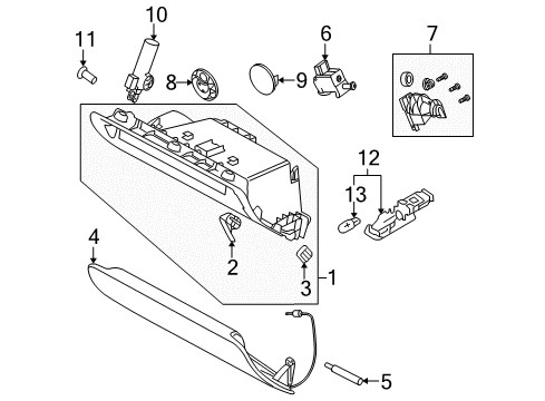 2008 Audi Q7 Glove Box Diagram