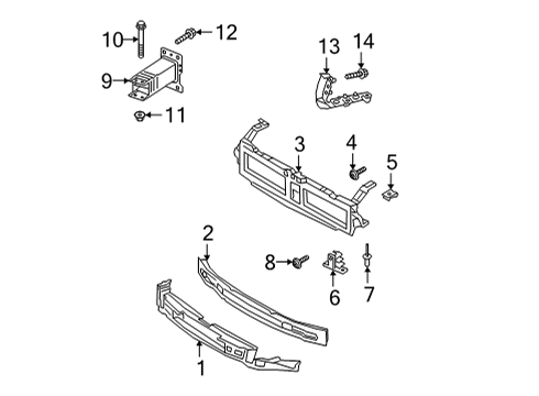 2024 Audi A5 Quattro Bumper & Components - Front Diagram 4