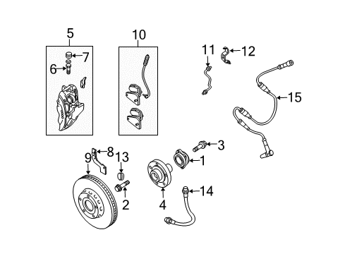 2003 Audi S6 Front Brakes Diagram