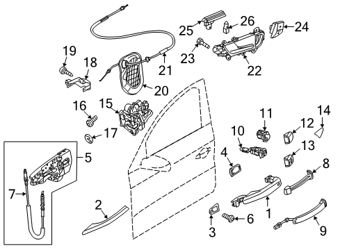 2015 Audi SQ5 Front Door Diagram 2