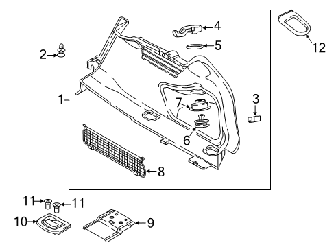 2024 Audi A5 Quattro Interior Trim - Rear Body Diagram 7