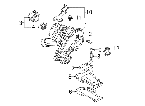2014 Audi A8 Quattro Turbocharger & Components Diagram 2