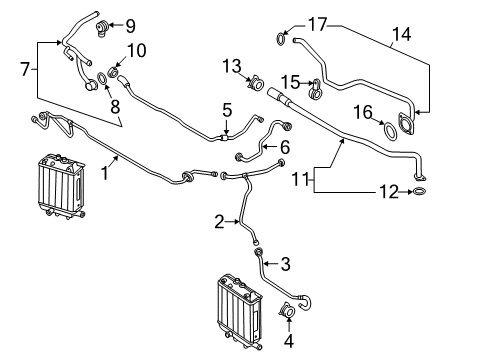 2014 Audi RS7 Connector Pipe Diagram for 4G0-122-061-B