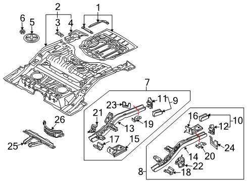 2007 Audi Q7 Cover Plate Diagram for 7L8-801-570