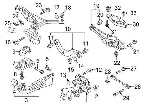2021 Audi TT RS Quattro Rear Suspension Components Diagram