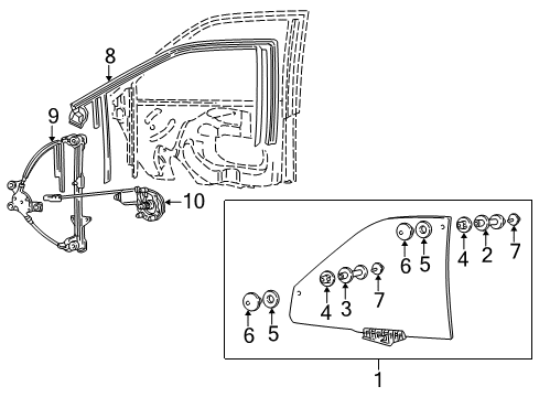 1998 Audi A8 Quattro Front Door Diagram