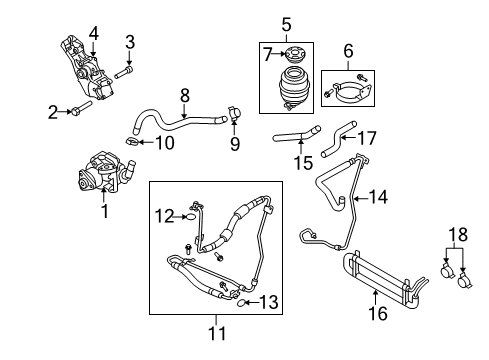 2011 Audi A4 Quattro P/S Pump & Hoses Diagram