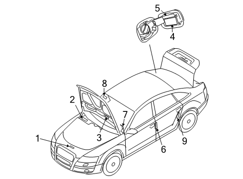 2010 Audi A6 Quattro Information Labels