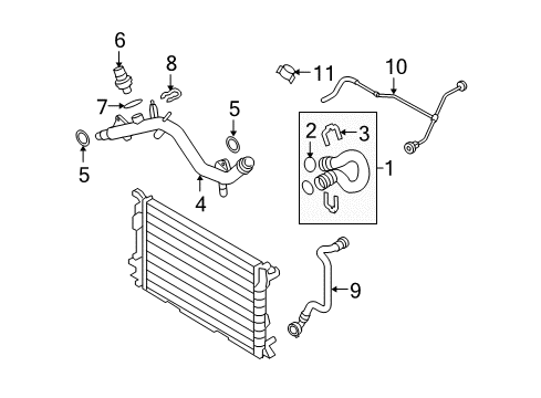 2009 Audi A4 Quattro Hoses, Lines & Pipes Diagram 3