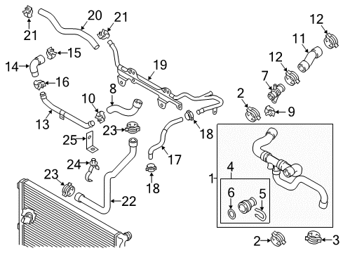2014 Audi TTS Quattro Hoses, Lines & Pipes Diagram