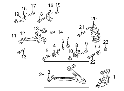 2009 Audi R8 Front Suspension Components Diagram