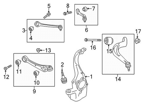 2021 Audi S7 Sportback Front Suspension Components Diagram
