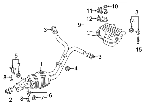 2024 Audi A8 Quattro Exhaust System Diagram