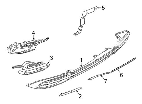 2025 Audi A5 Sportback Bumper & Components - Rear Diagram