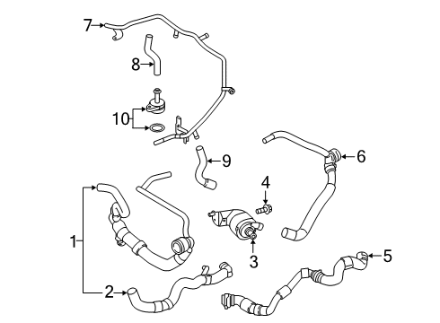 2019 Audi A3 Quattro Hoses, Lines & Pipes Diagram 4