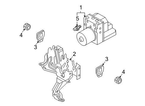 2002 Audi A4 ABS Components Diagram