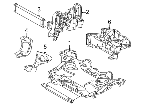 2022 Audi RS7 Sportback Suspension Mounting - Front Diagram
