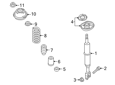 2008 Audi A4 Struts & Components Diagram 2